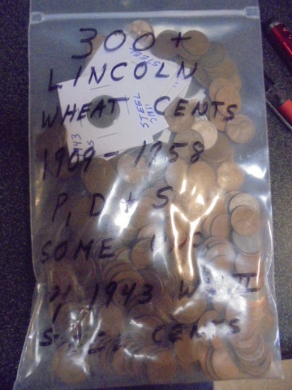 300+ Lincoln Wheat Cents