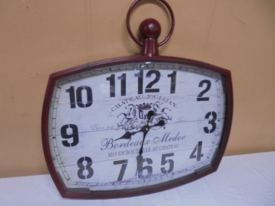 Large Metal Wall Clock
