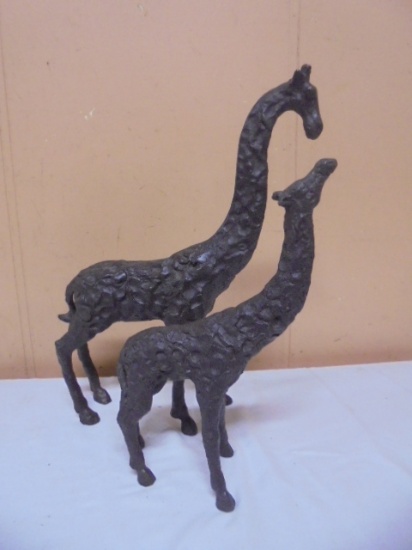 Set of Cast Iron Giraffes