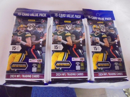 (3) Unopened Packs of Panini Mosaic NFL 2024 Cards