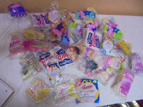 Large Group of Barbie McDonalds Happy Meal Toys