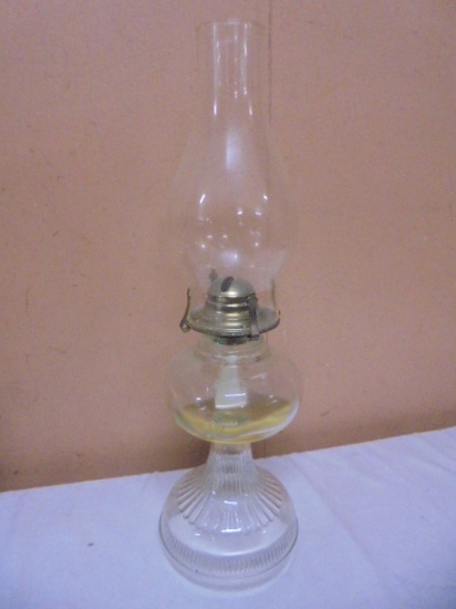 Vintage Glass Oil Lamp