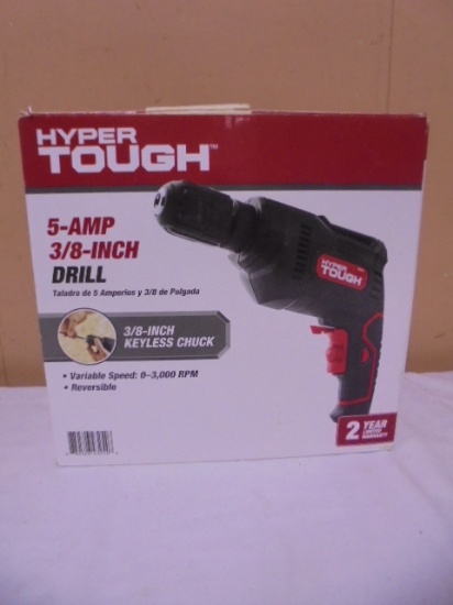 Hyper Tough 3/8in Keyless Chuck Electric Drill