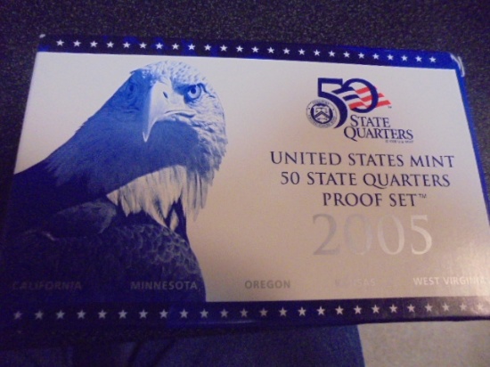 2005 US Mint 50 State Quarters Proof Set