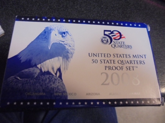 2008 US Mint 50 State Quarters Proof Set