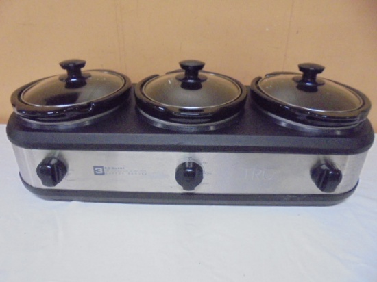 Tru (3) 2.5qt Slowcooker/Buffet Server