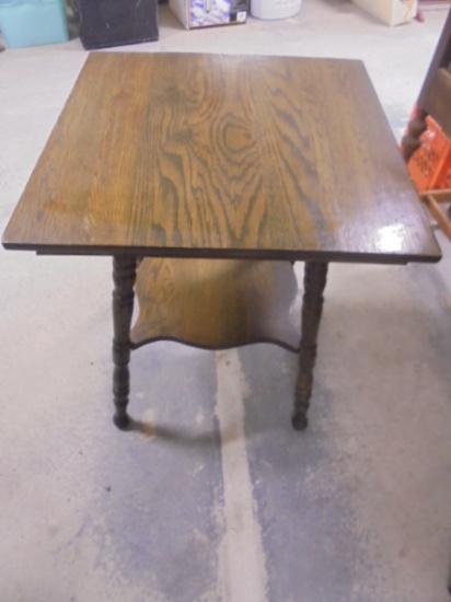 Antique Solid Oak Parlor Table