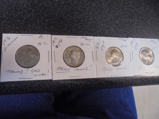 Group of (4) 1976 Bicentennial Washington Quarters