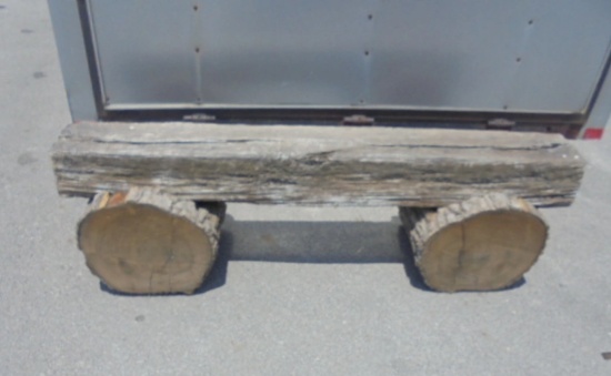Log & Railroad Tie Outdoor Bench