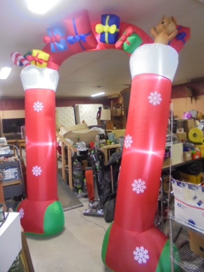 10ft Airblown Lighted Archway w/ Presents