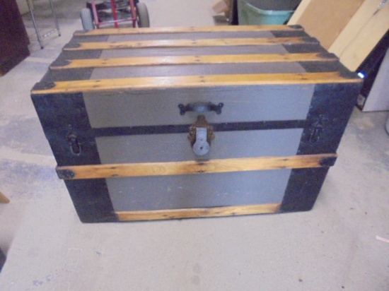 Antique Wood Slat Trunk