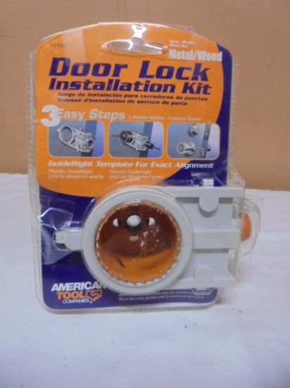 American Tool Co Metal/Wood Door Lock Installation Kit