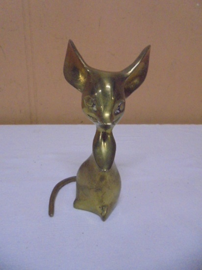 Vintage Solid Brass Mouse