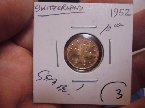 1952 Switzerland 1 Cent