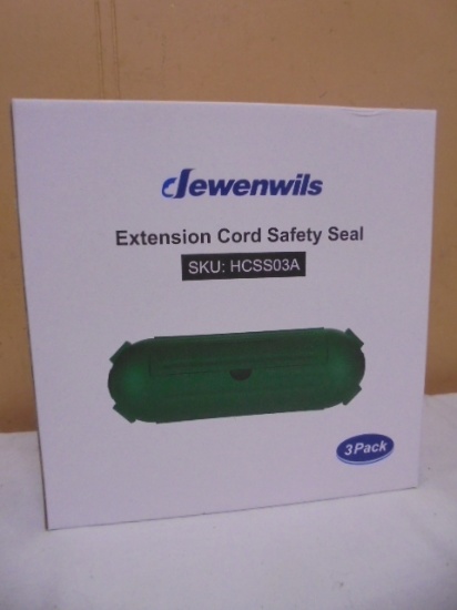 3 Pack of Extension Cord Safety Seals