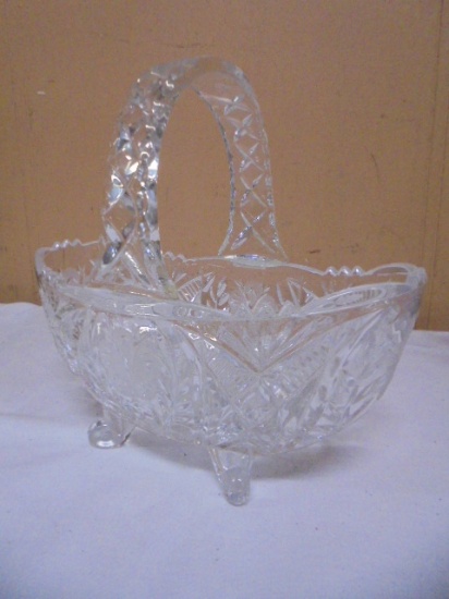Beautiful Footed Lead Crystal Basket