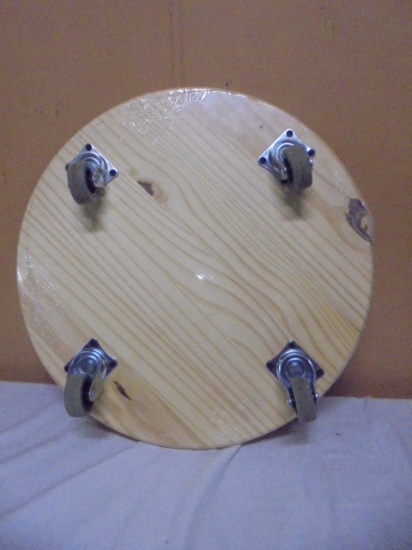Round Wooden Rolling Platform