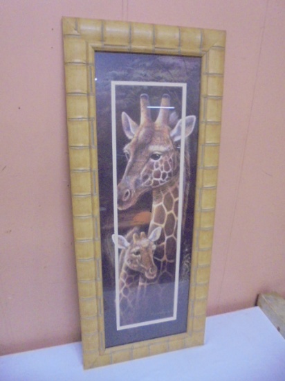 Beautiful Roane Manning Framed Giraffe Print
