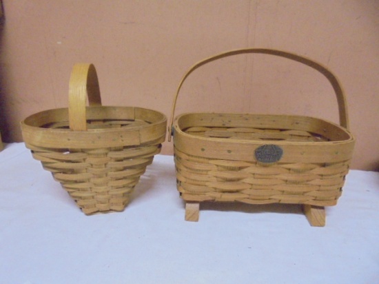 2 Handmade Peterboro Baskets