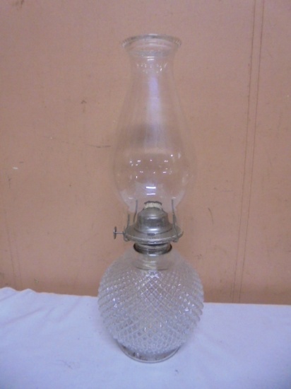 Vintage Glass Oil Lamp