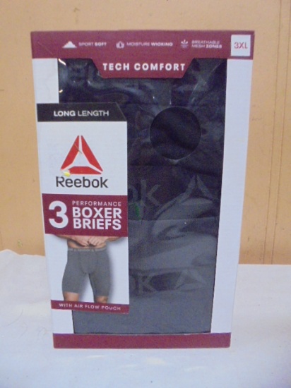 3 Pair of Reebok Long Length Boxer Briefs