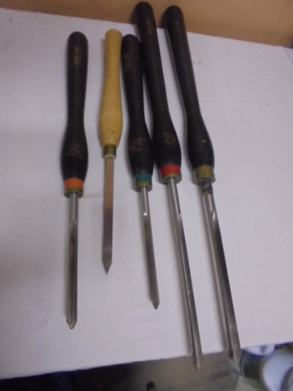 5pc Group of Wood Lathe Tools