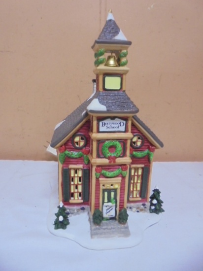 St Nicholas Square Porcelain Lighted Berrywood School Building