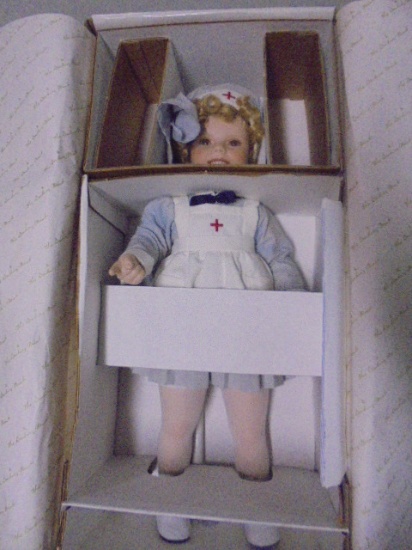 Shirley Temple Red Cross Danbury Mint Porcelain Dolls