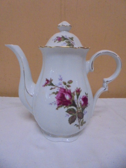 Beautiful Porcelain Tea Pot w/ Roses