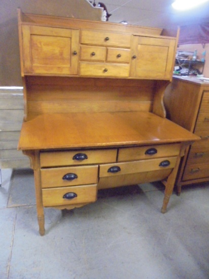 Beautiful Kompass & Stoll Co Antique Possum Belly Baker's Cabinet
