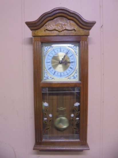 Westminster Quartz Wood Case Wall Clock