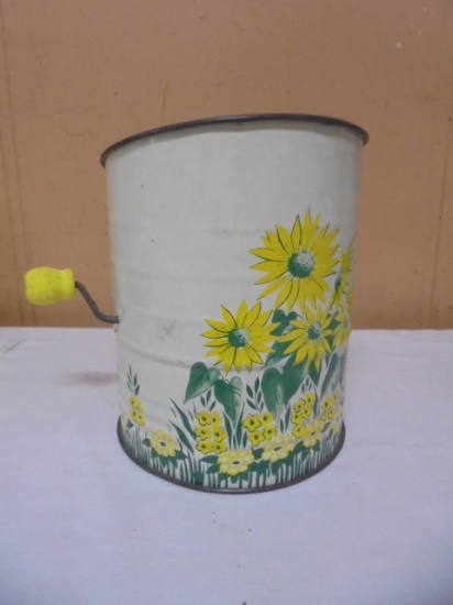 Vintage Metal Flower Sifter