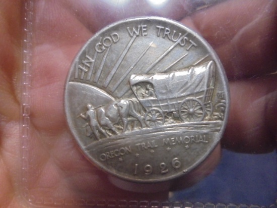 1926 Silver Oregon Trail Memorial Half Dollar