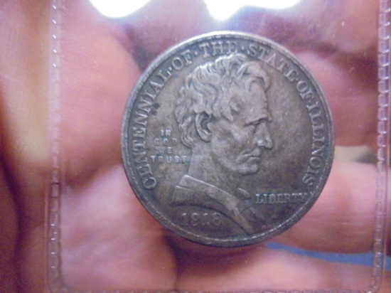 1918 Silver Illinois Centennial Half Dollar