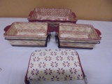 3.5qt & (2) 1.5qt Temptations Old World Baking Dishes w/ Metal Racks