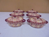 Set of 6 Temptations Old World 9oz Baking Dishes w/ Lids