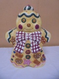Gingerbread Man Ceramic Cookie Jar
