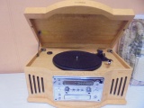 Sylvania Wood Case AM-FM-CD Turntable Stereo