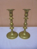 Vintage Set of Brass Candle Holders