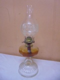 Vintage Glass Oil Lamp