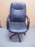 Black Leather Rolling Office/Desk Chair