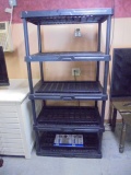 5 High Black Resin Storage Shelf