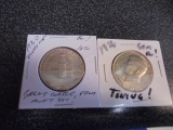 1976 D & 1976 Bicentennial Kennedy Half Dollars