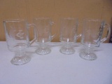 Set of 4 Etched Crystal Iced Tea Mugs