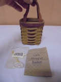 2008 Longaberger Little Shopper Basket w/ Tie On
