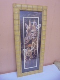 Beautiful Roane Manning Framed Giraffe Print