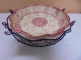 Temptations Old World 10in Baking Dish w/ Metal Rack