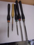 5pc Group of Wood Lathe Tools