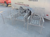 Set of 6 Outdoor Metal Patio Chairs