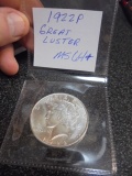 1922 P Mint Silver Peace Dollar